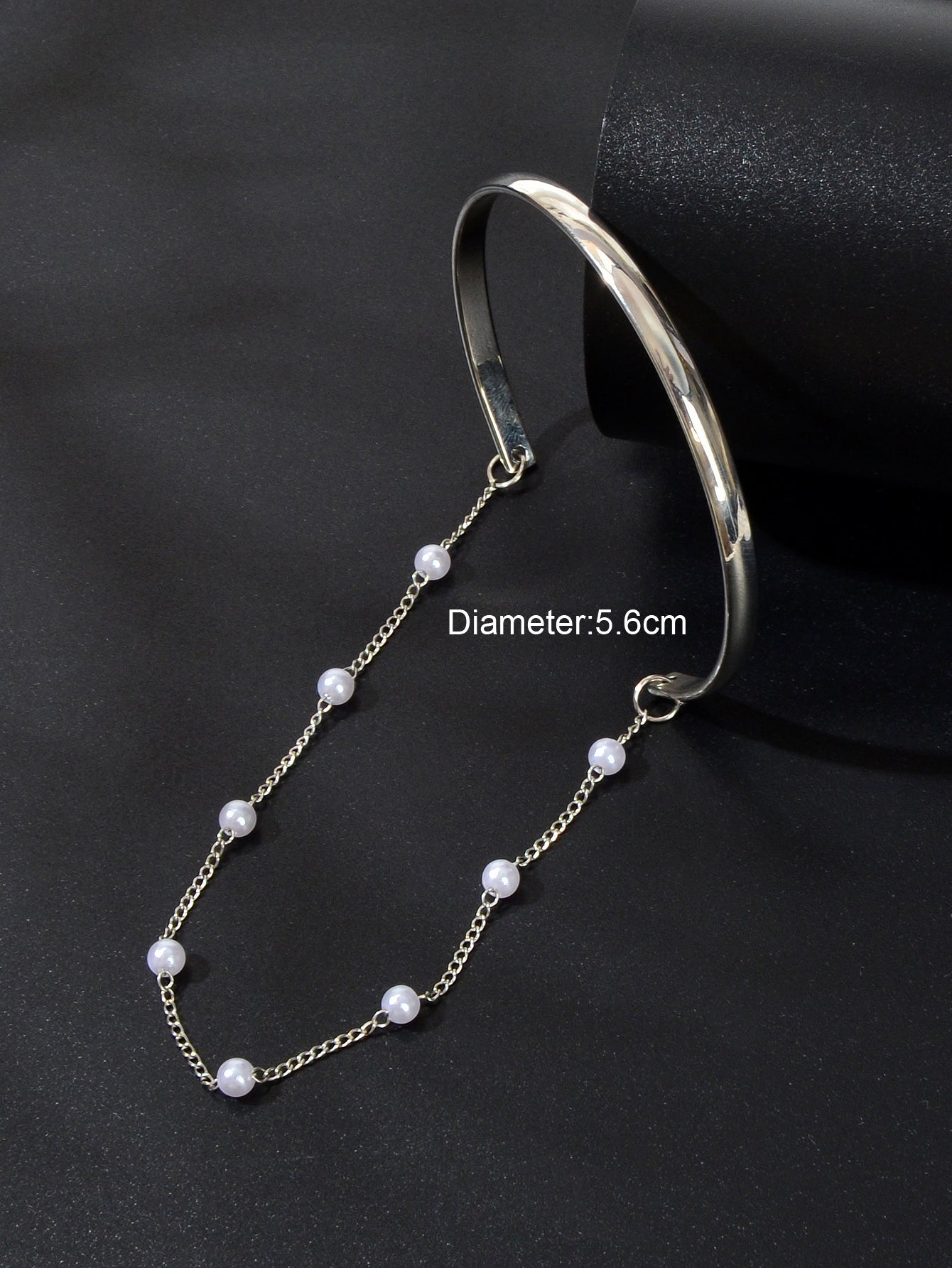 Pearl Beaded Open Cuff Bangle Bracelet Elegant Timeless Accessory Party Jewelry