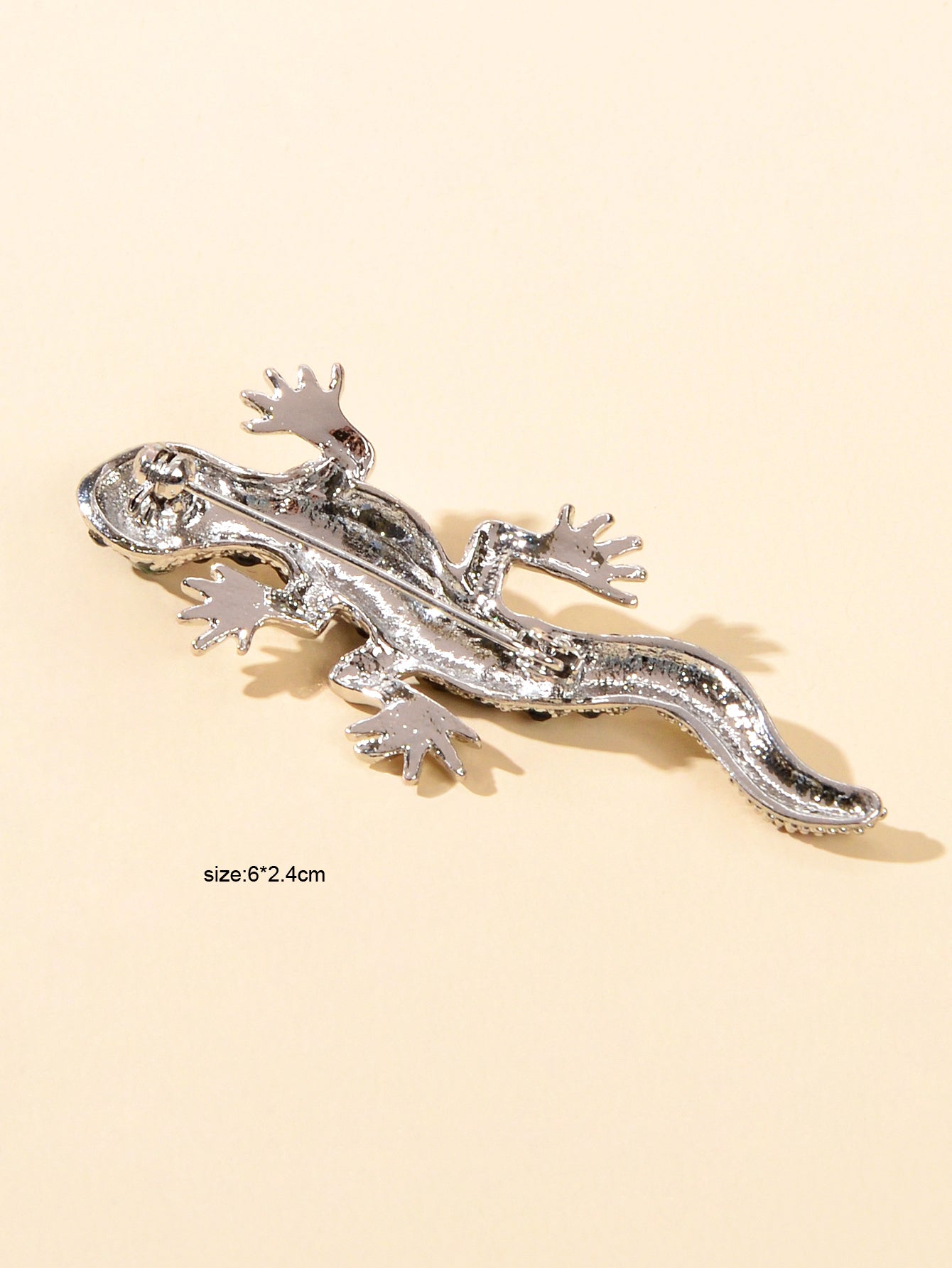 Shiny Full Rhinestone Gecko Animal Party Casual Brooch Pin Lapel Badge Backpack