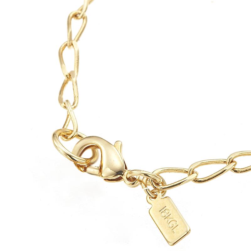 18ct Heavy Yellow Gold Plated Le Mans Child Bracelet with Lobster Clasp - USA Made