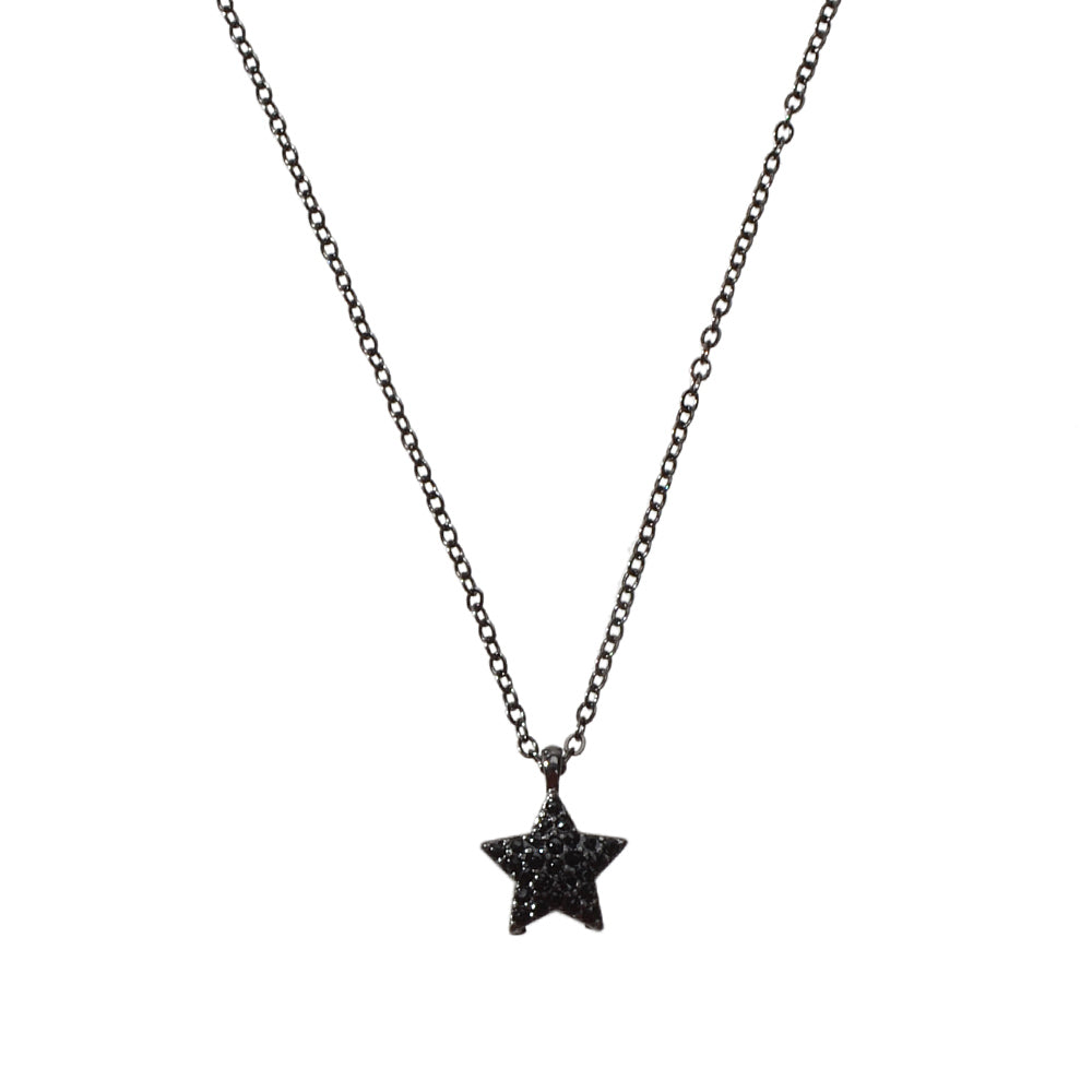 Fashion Rhinestone Jewellery Black Star Pendant Necklace Beautiful Choker Collar