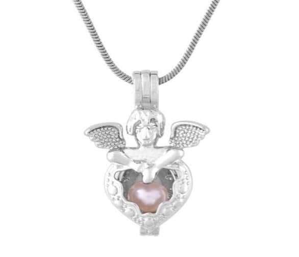 Freshwater White Pearl Unley Park Caged Pendant 8-9 mm AAA