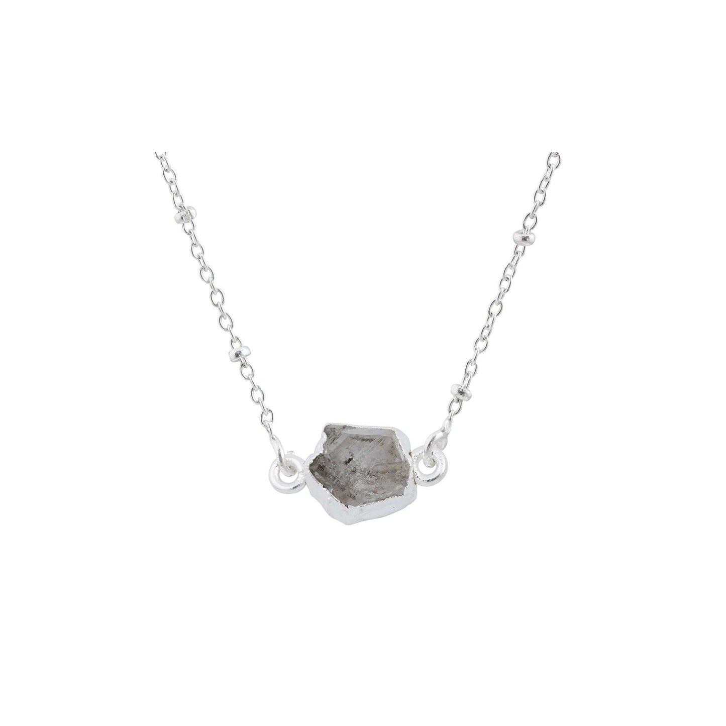 Handmade Herkimer Diamond Pendant in its Natural form in Silver 925