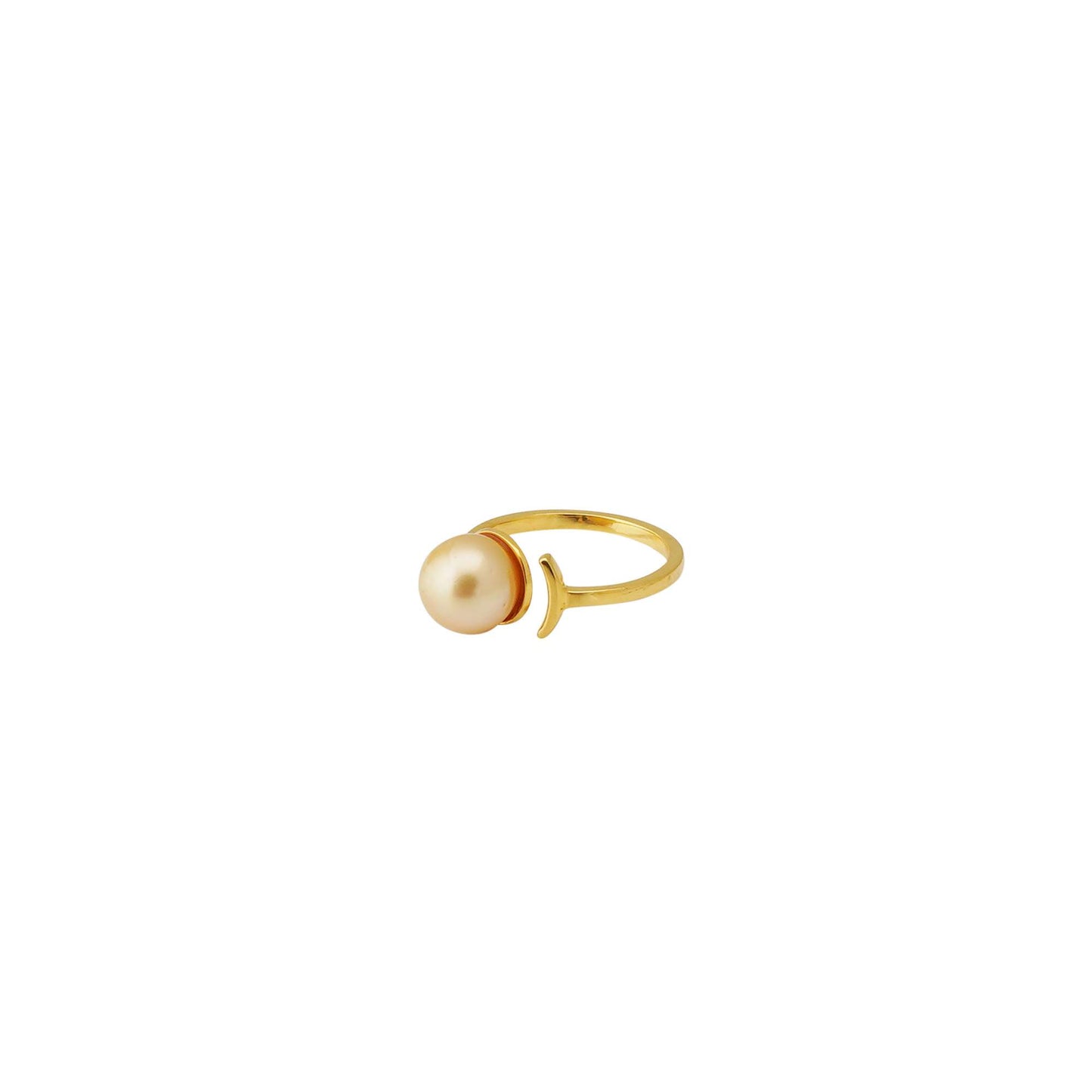 South Sea Golden Pearl 9.5-10.5 mm Size 7 Ring