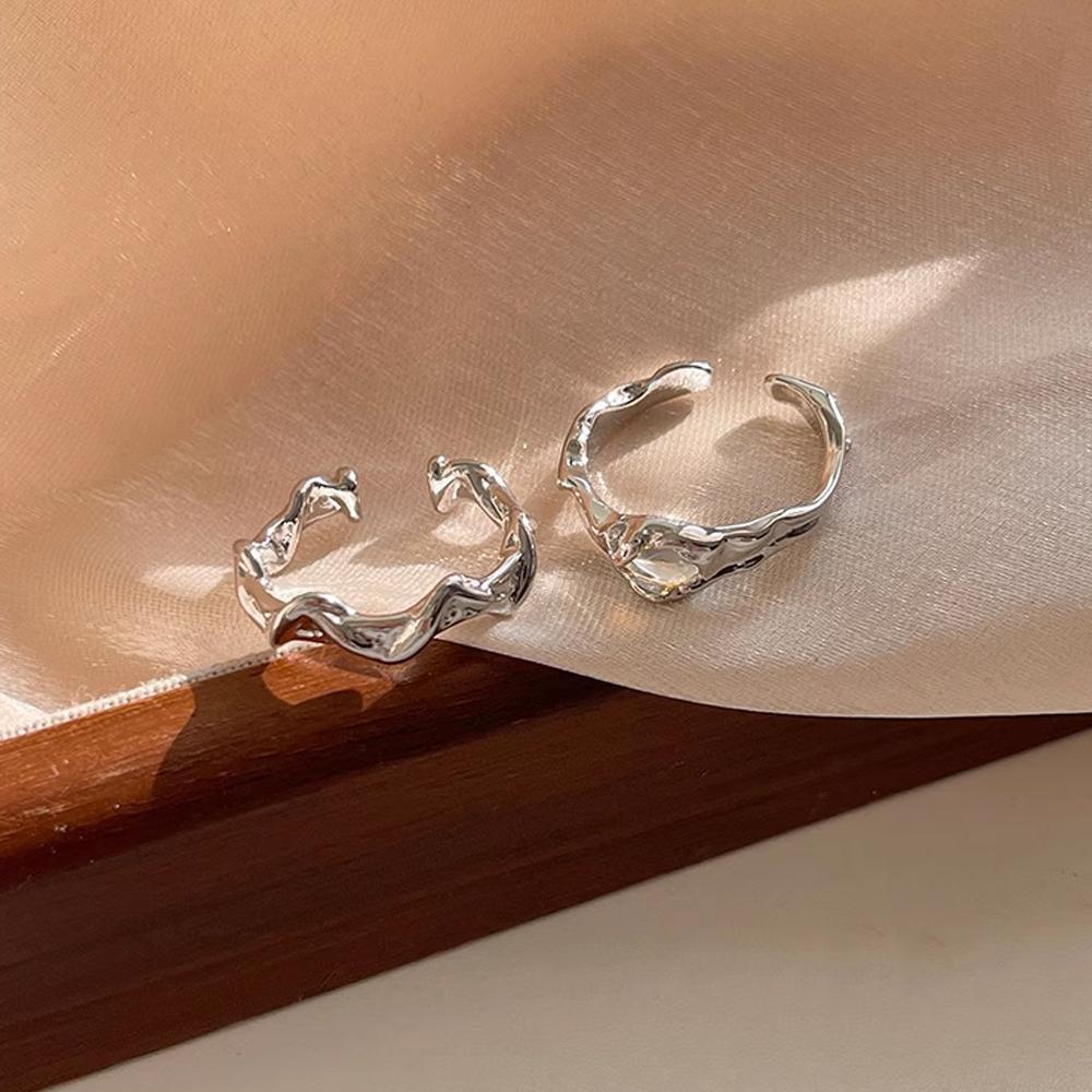 Open Rings Women Geometric Crystal Moonstone Gothic Finger Ring Jewelry Gift