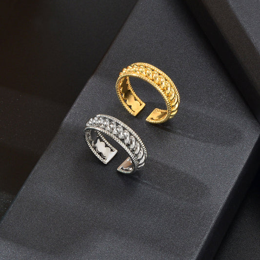 Bold Statement: Unique Adjustable Wide Band Ring - Express Your Style