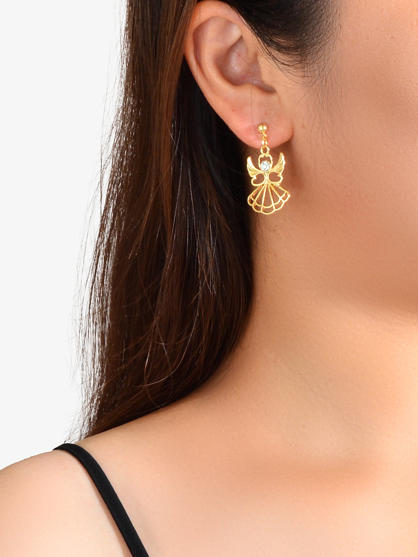 Female Jewellery Rhinestone Decor Little Fairy Earrings Gifts for Best Friends