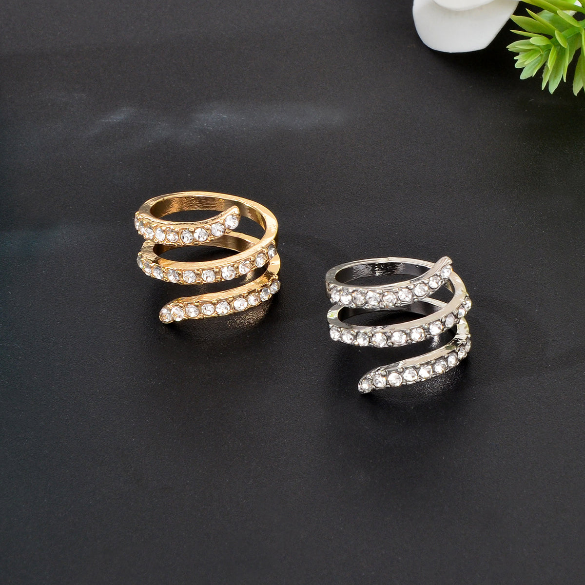 Elegant Stunning Spiral Diamond Ring Timeless Sparkling Finger Jewellery Gift