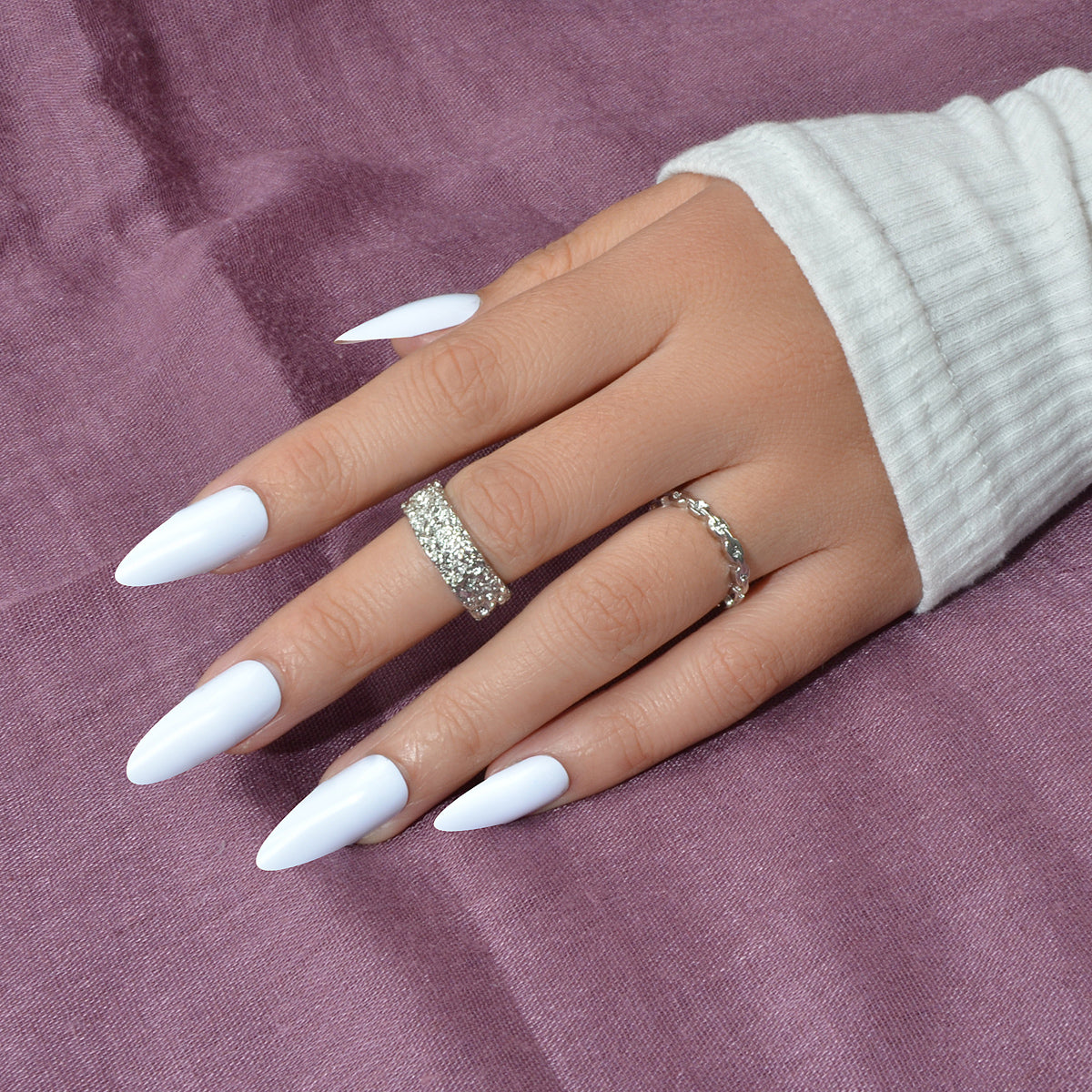 Trendy Jewellery Minimalist 2 pcs Gold Silver Stackable Multiple Finger Ring Set