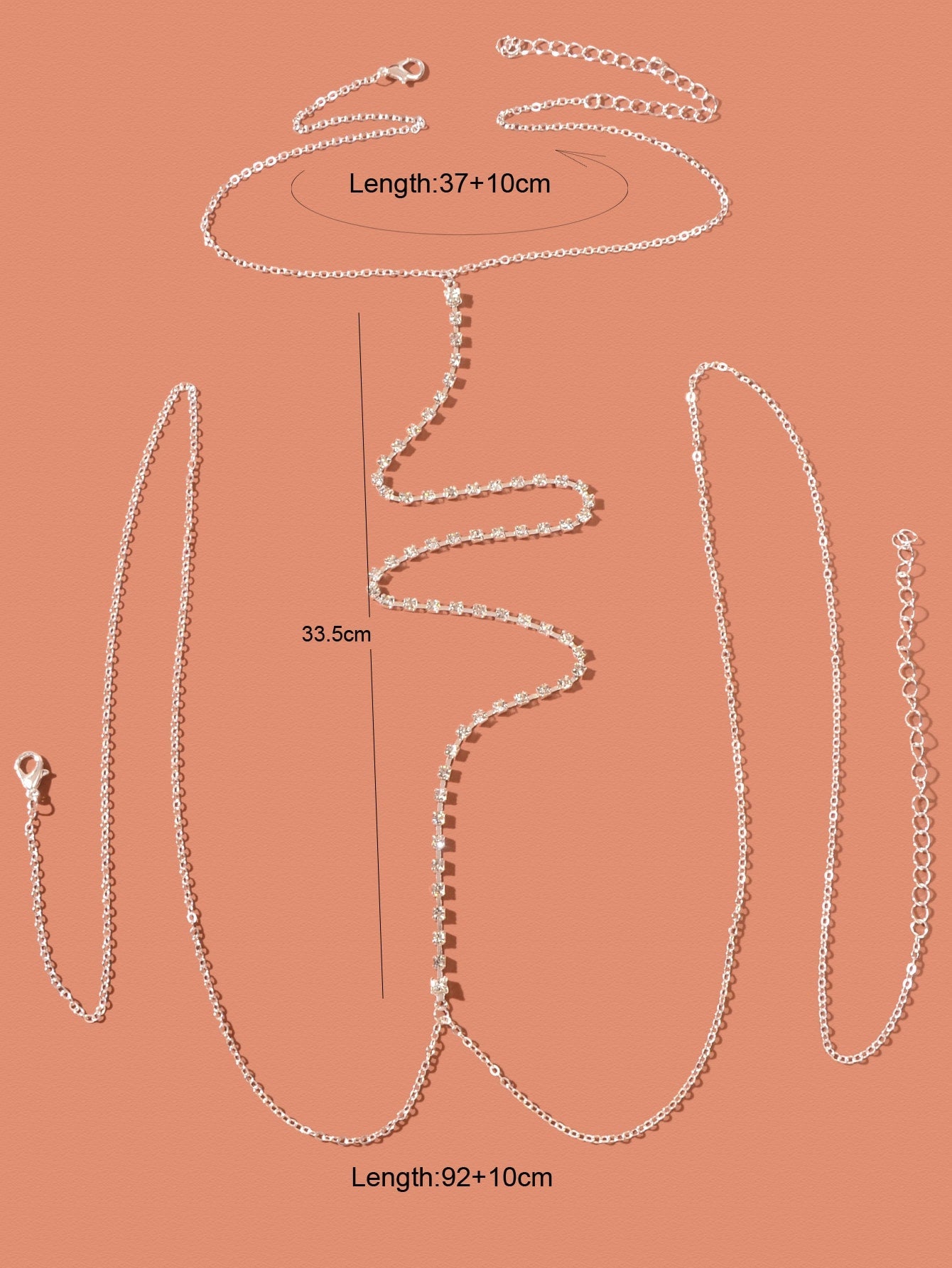 Dazzling Full Diamond Body Chain Sparkle Shine Body Jewelry