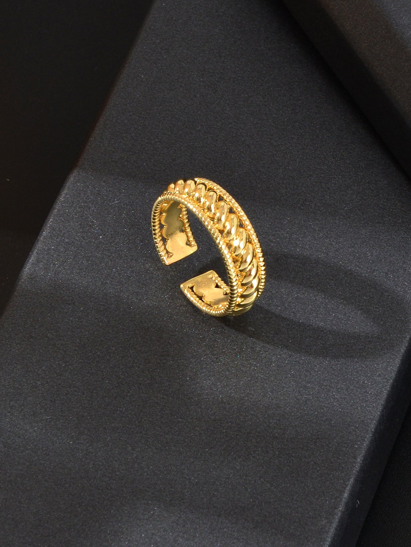 Bold Statement: Unique Adjustable Wide Band Ring - Express Your Style