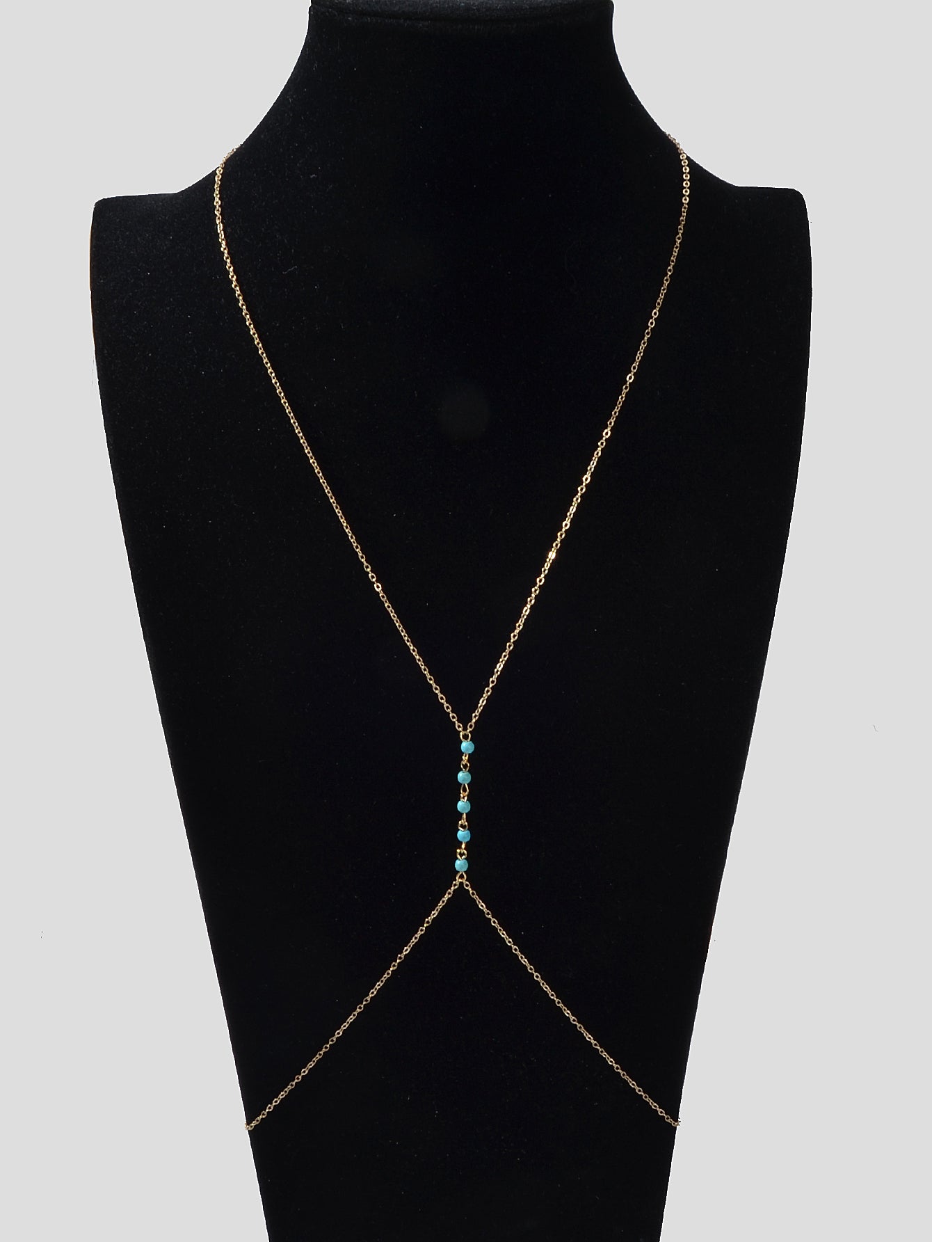 Sexy Turquoise Gold Silver Body Chain Beach Bikini Belly Waist Body Jewellery