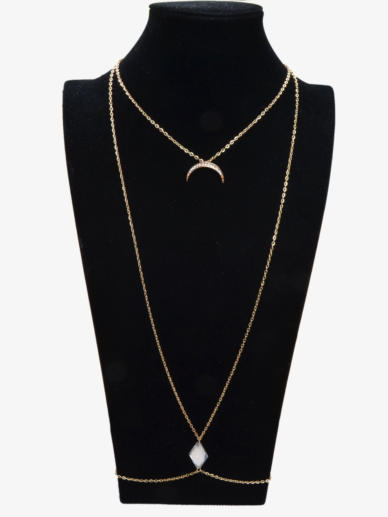 Glamorous Sexy Bikini Beach Body Chain Moon Chest Harness Belly Waist Jewellery