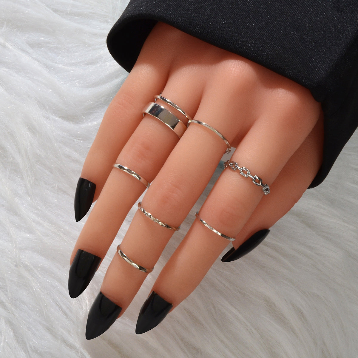 7 pcs Knuckle Stackable Joint Finger Boho Vintage Midi Rings Set Size Mixed Gift