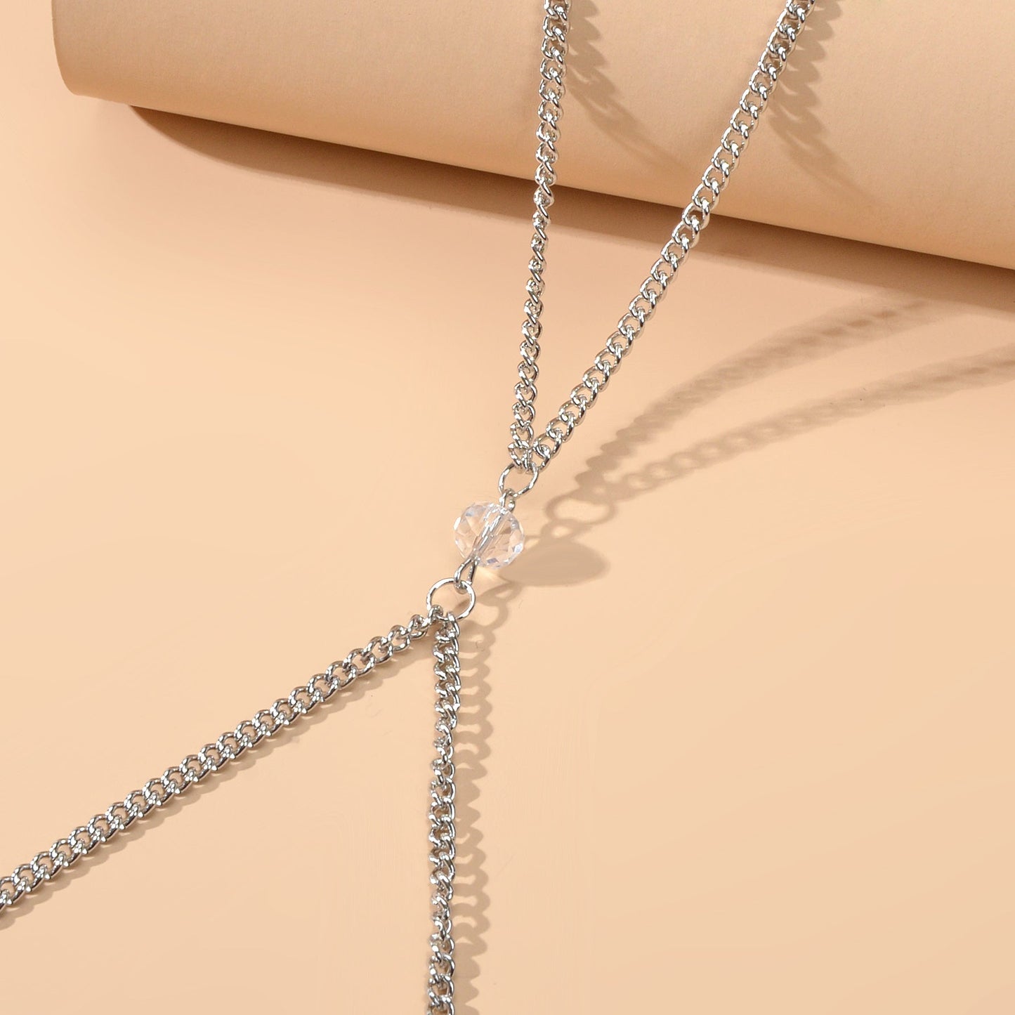 Sexy Beach Silver Chain Body Jewellery Layered Chest Harness Belly Body Chain