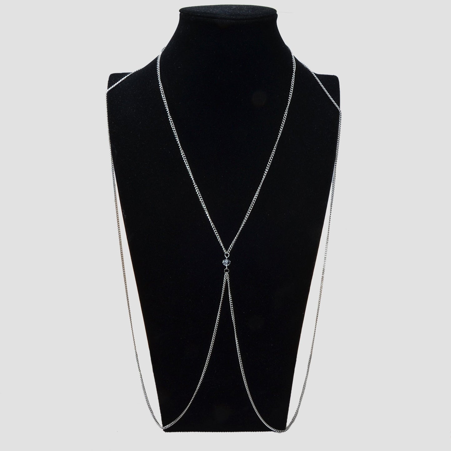 Sexy Beach Silver Chain Body Jewellery Layered Chest Harness Belly Body Chain