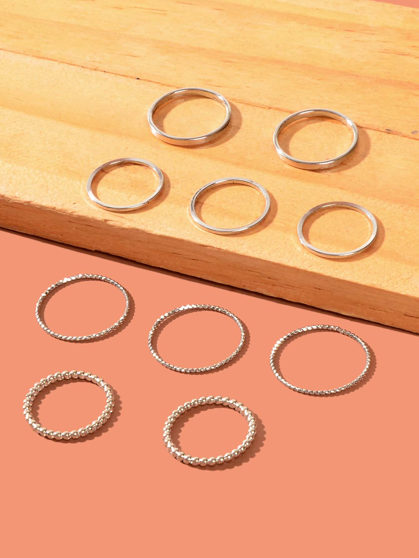 10pcs Silver Ring Bands Versatile Accessories for Every Finger