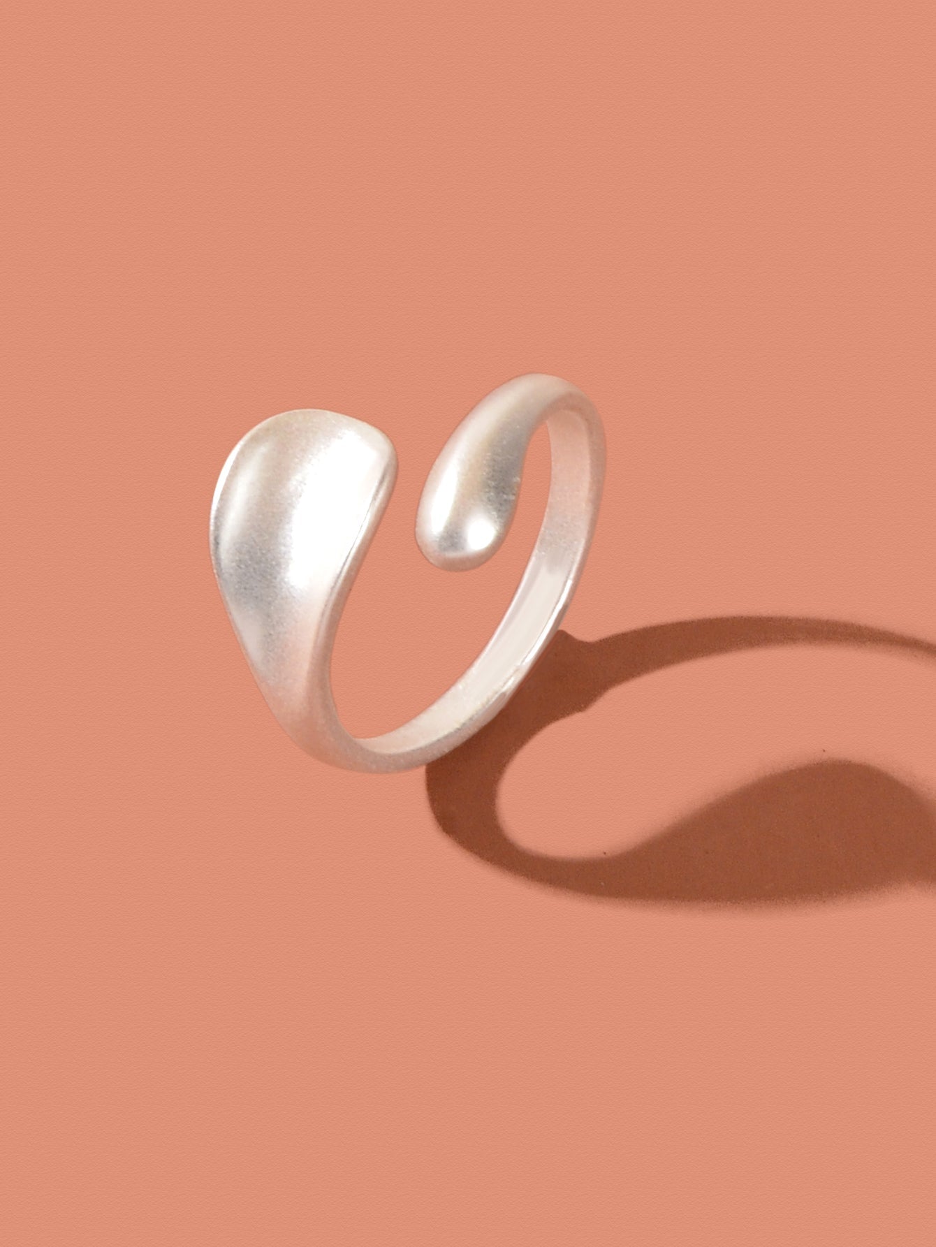 Female Minimalist Jewellery Gold Leaf Design Finger Ring Girl Wedding Party Band