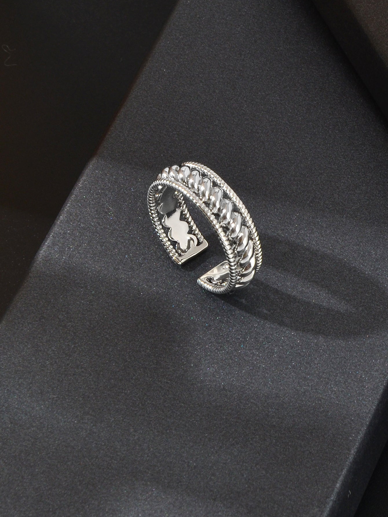 Bold Statement: Unique Adjustable Wide Band Ring - Express Your Style