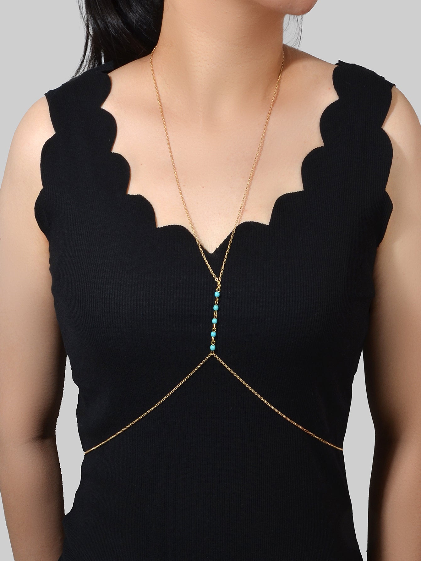 Sexy Turquoise Gold Silver Body Chain Beach Bikini Belly Waist Body Jewellery