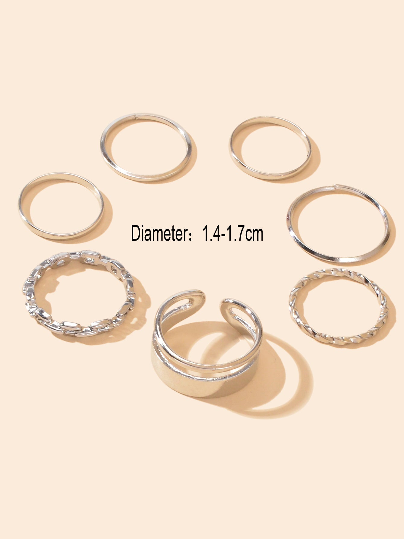 7 pcs Knuckle Stackable Joint Finger Boho Vintage Midi Rings Set Size Mixed Gift