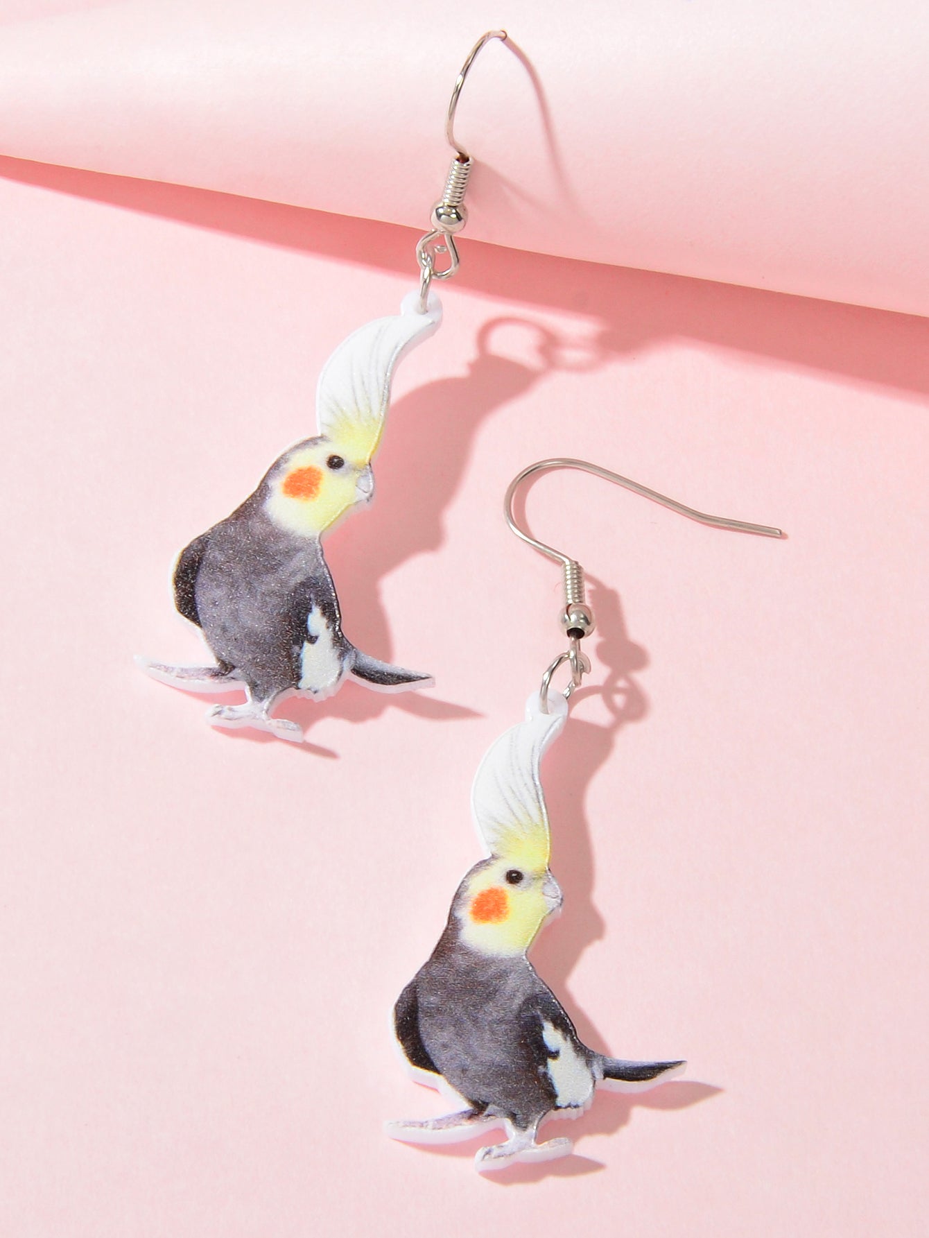 Lightweight Acrylic Parrot Resin Bird Dangling Elements Earrings Party Jewellery