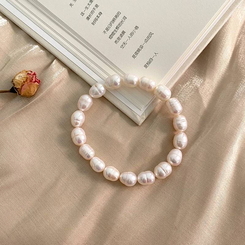 Genuine White Freshwater Pearl Beaded Bracelet