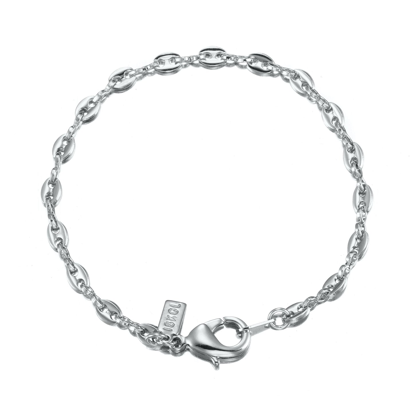 925 Sterling Silver Plated Marine Anchor Child Bracelet with Parrot Clasp - USA Made