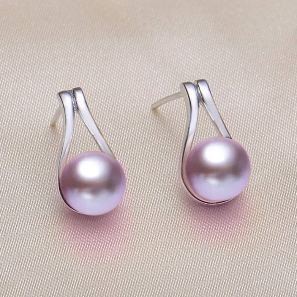 Stunning French Hook Drop Earrings made with Genuine Freshwater Pearls