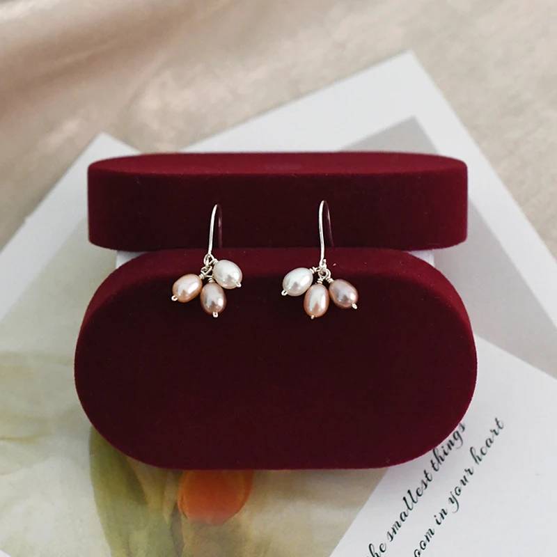 Designer Freshwater Pearl Triple Drop Earrings