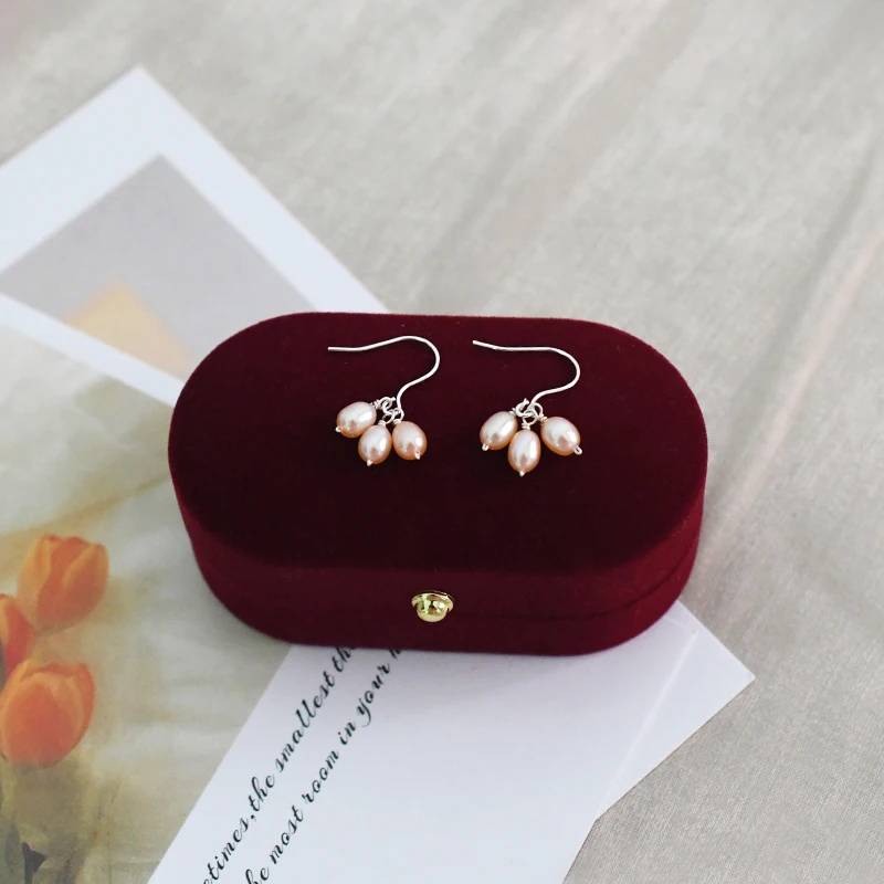Designer Freshwater Pearl Triple Drop Earrings