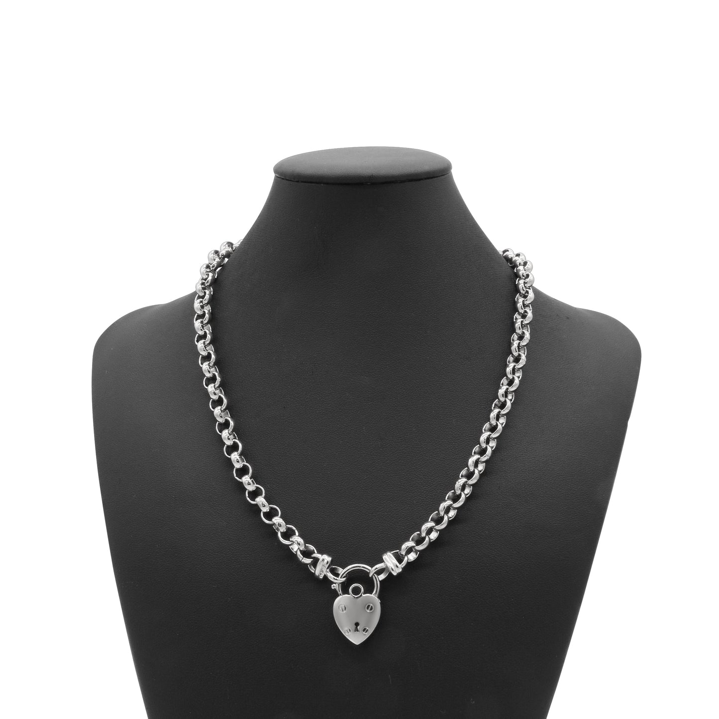 925 Sterling Silver Plated 6mm Belcher Chain Necklace Featuring a Plain Locket - USA Made