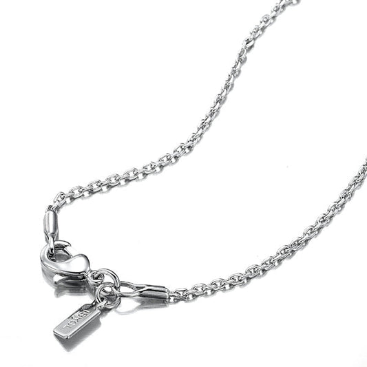 925 Sterling Silver Plated Anchor Chain Necklace - USA Made
