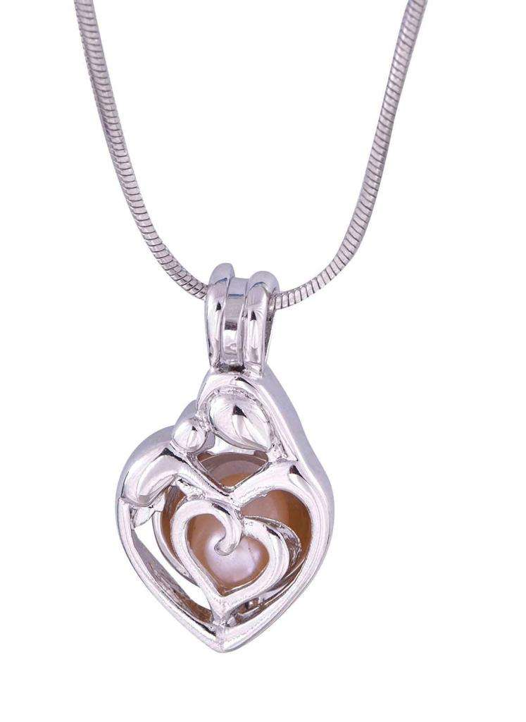 Freshwater White Pearl Kangaroo Point Caged Pendant 8-9 mm AAA