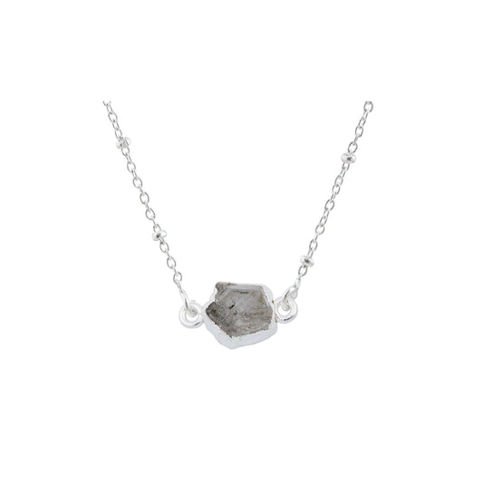 Handmade Herkimer Diamond Pendant in its Natural form in Silver 925