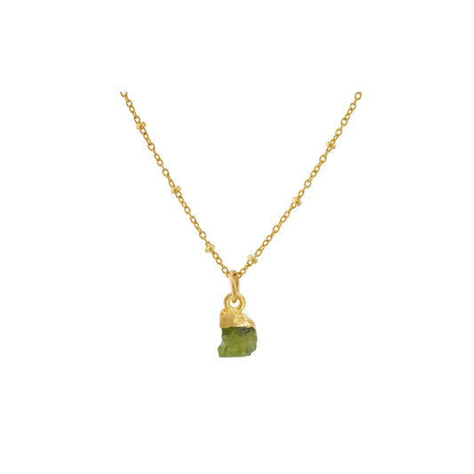 Handmade Peridot Pendant in its Natural form Gold Plated