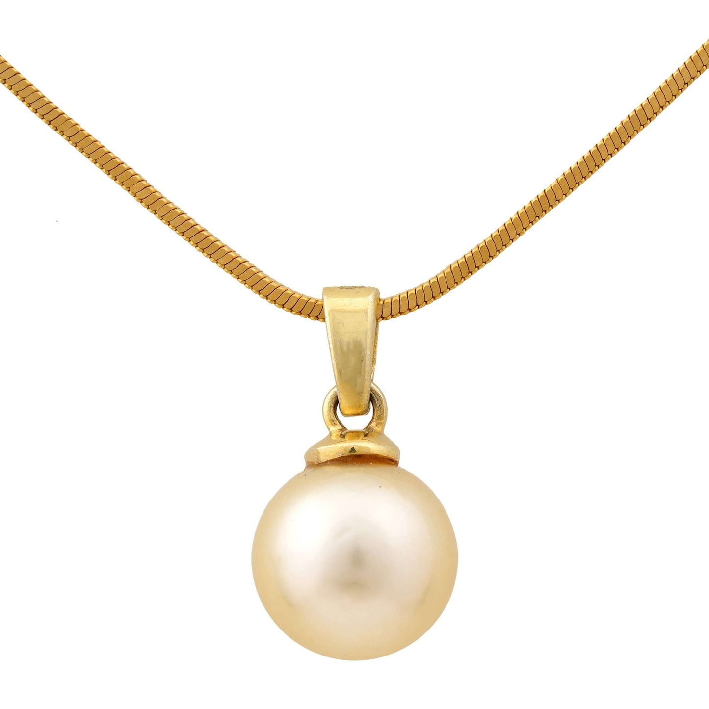 South Sea Golden Pearl Hawkesbury Pendant Necklace 10 – 10.5 MM