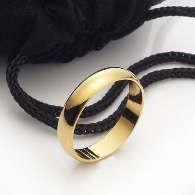 18ct Heavy Yellow Gold Plated Men's 5mm Band Ring - USA MADE