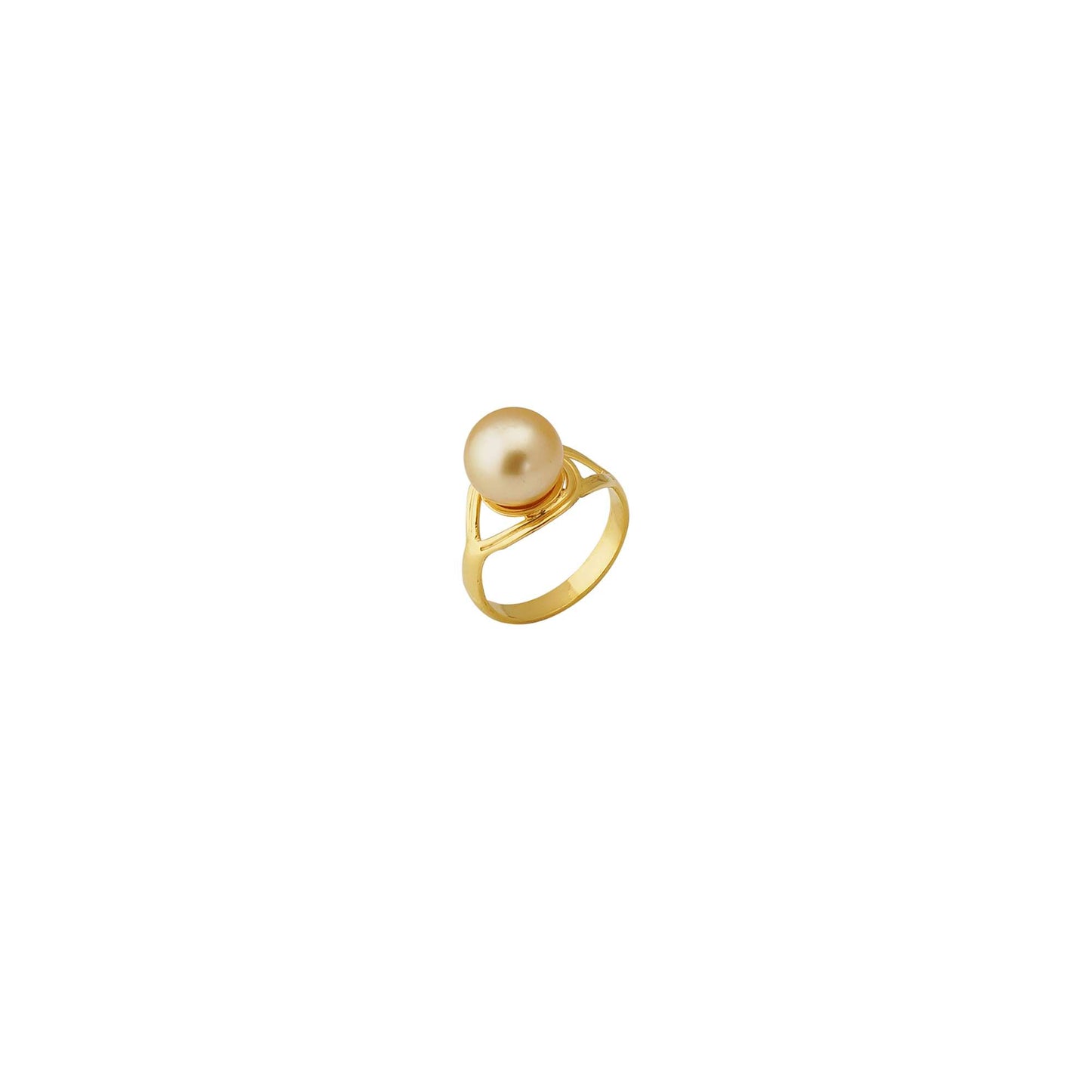 South Sea Golden Pearl 10.5-11.5 mm Size 7 Ring  Adjustable