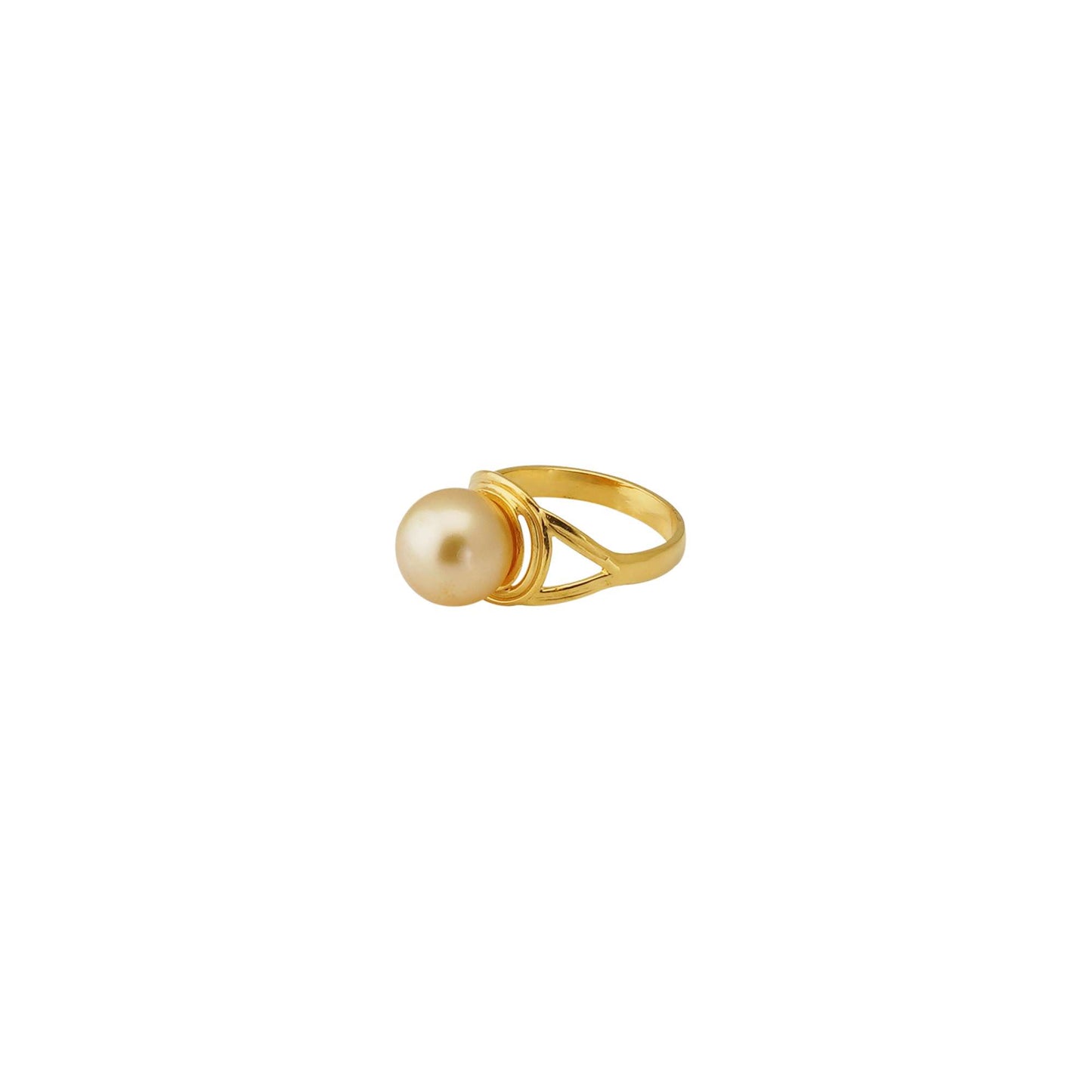 South Sea Golden Pearl 10.5-11.5 mm Size 7 Ring  Adjustable