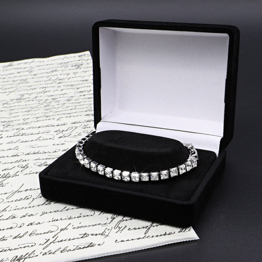 Quality Rhodium Plated Tennis Bracelet Made with SWAROVSKI® Crystals - USA Made