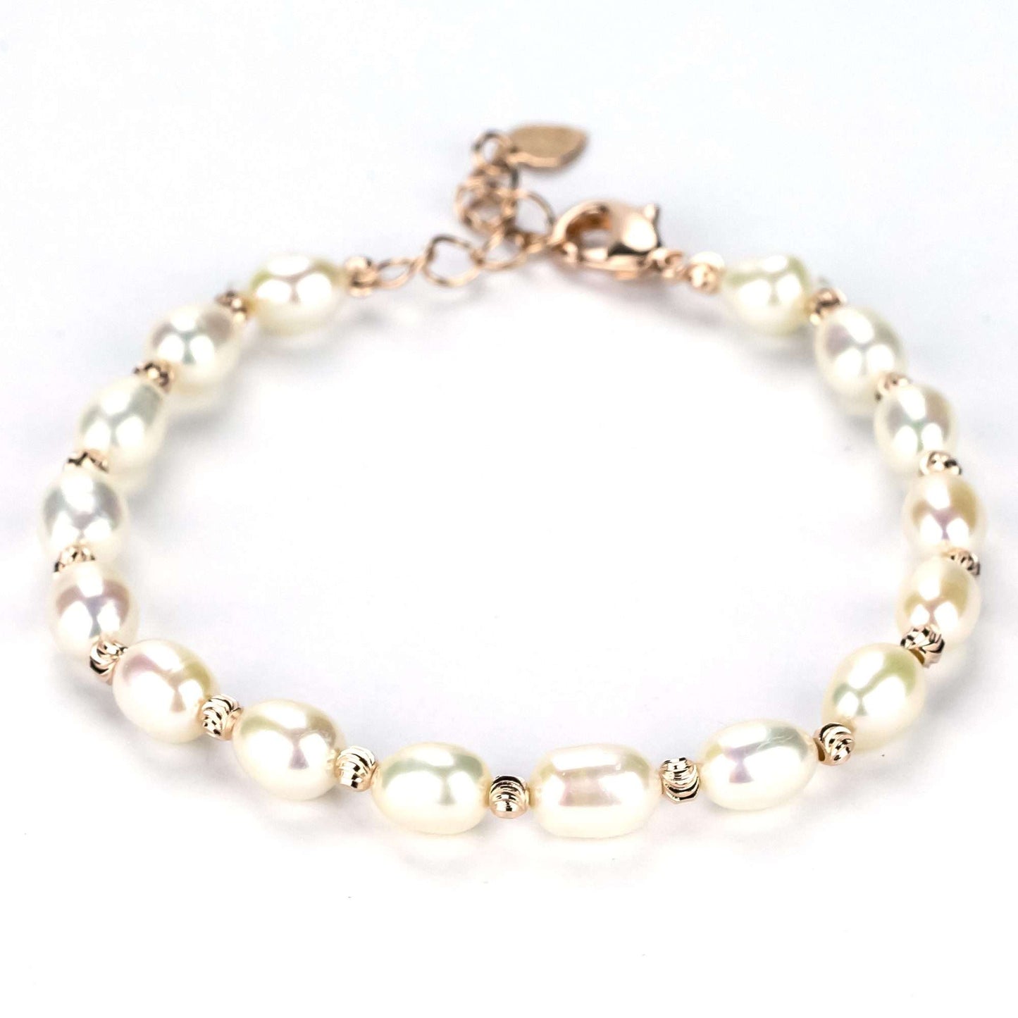 Freshwater Drop Shape White St Lucia Bracelet 7 mm AAAA
