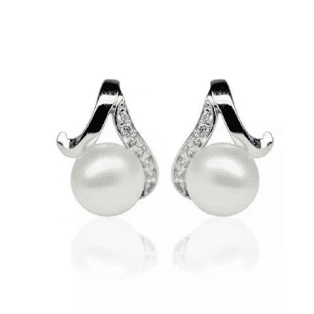Freshwater White Pearls Footscray Earrings 8-9 mm AAA