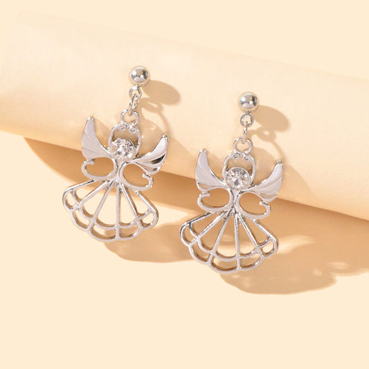 Female Jewellery Rhinestone Decor Little Fairy Earrings Gifts for Best Friends